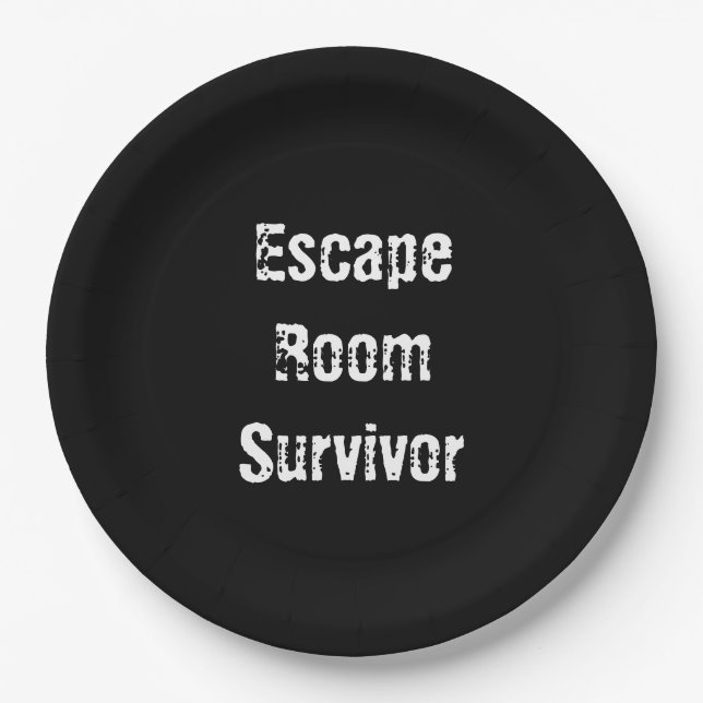 Plato De Papel Placas de papel Fiesta "Escape Room" (Anverso)