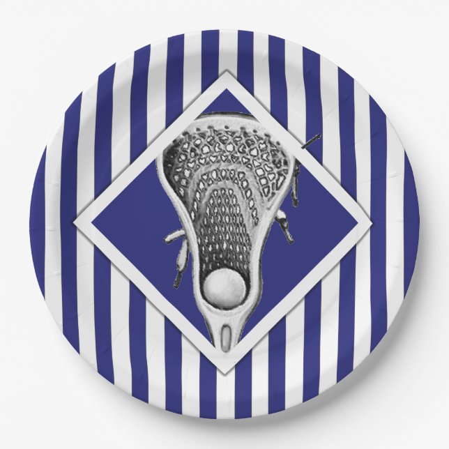 Plato De Papel Placas de papel Fiesta Lacrosse (Anverso)