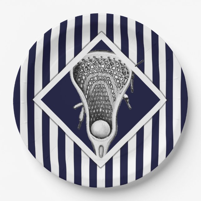 Plato De Papel Placas de papel Fiesta Lacrosse (Anverso)