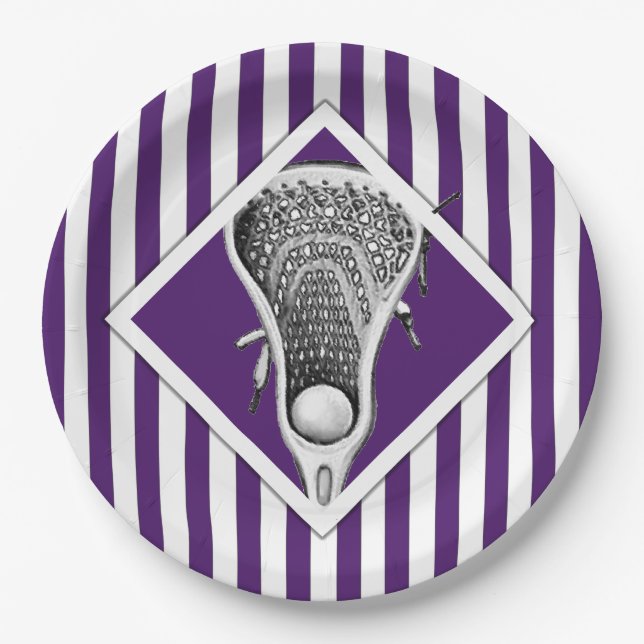 Plato De Papel Placas de papel Fiesta Lacrosse (Anverso)