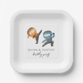 Plato De Papel Placas de papel Fiesta Ninja conjuntas