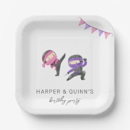 Plato De Papel Placas de papel Fiesta Ninja conjuntas