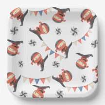 Placas de papel Fiesta Ninja | Placas Ninja