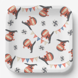 Plato De Papel Placas de papel Fiesta Ninja | Placas Ninja