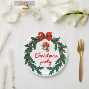 Plato De Papel Placas de papel Fiesta para navidades