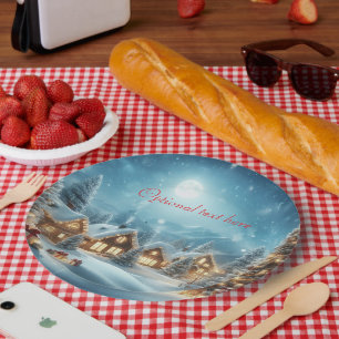 Plato De Papel Placas de papel Fiesta para navidades