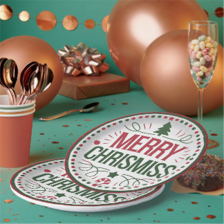 Plato De Papel Placas de papel Fiesta para navidades