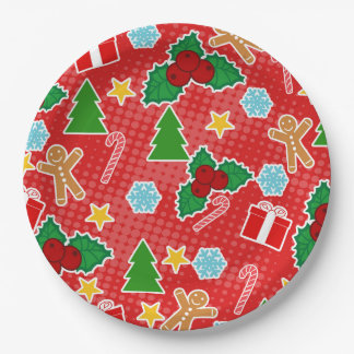Plato De Papel Placas de papel Fiesta para navidades