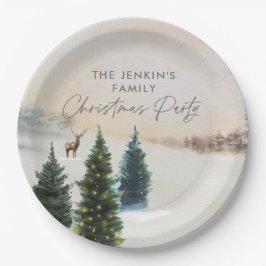 Plato De Papel Placas de papel Fiesta para Navidades elegantes