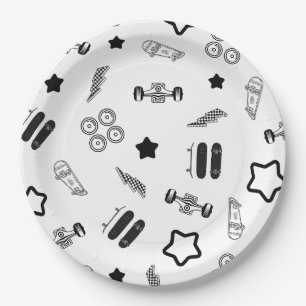Plato De Papel Placas de papel Fiesta para skateboarding 9"
