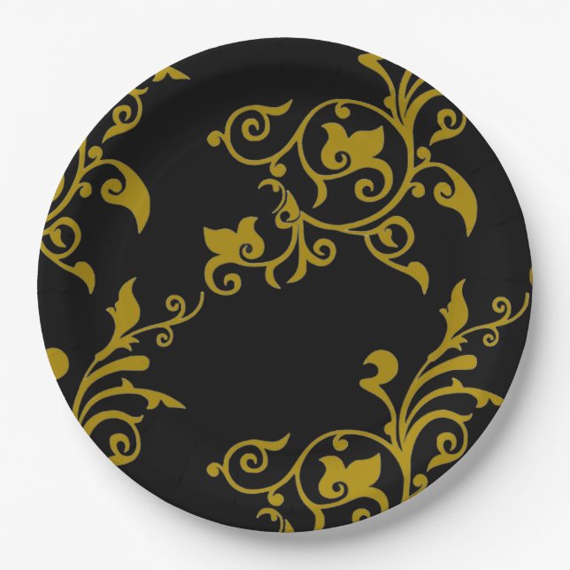 Plato De Papel Placas de papel Fiesta personalizado 🎉 - Eleganci (Anverso)