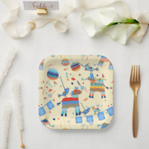 Placas de papel Fiesta Pinata