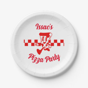 Plato De Papel Placas de papel Fiesta Retro Pizza