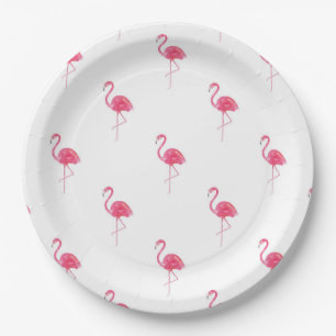 Plato De Papel Placas de papel Flamingo 9"