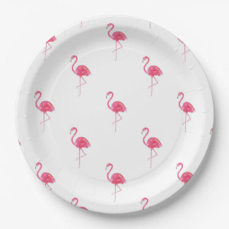 Plato De Papel Placas de papel Flamingo 9"