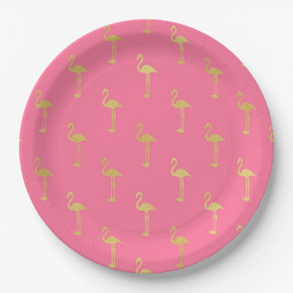 Plato De Papel Placas de papel Flamingo Rosadas