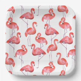 Plato De Papel Placas de papel Flamingos