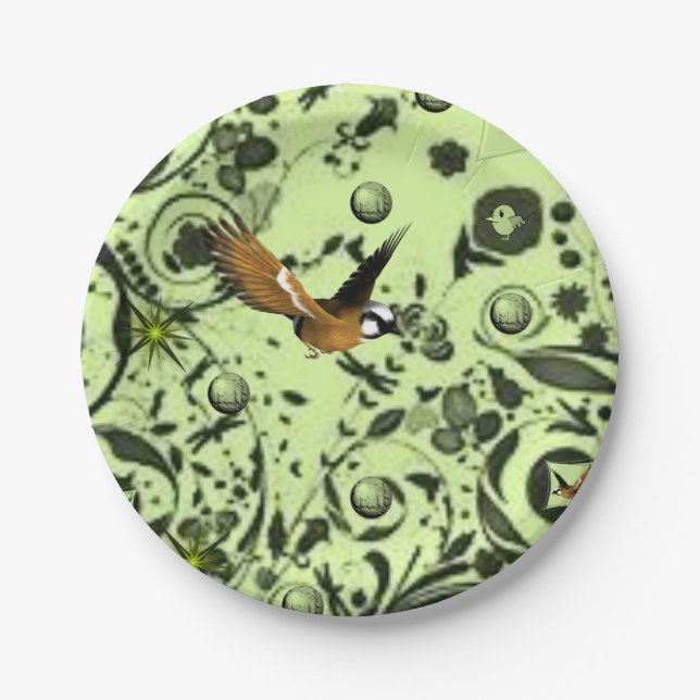 Plato De Papel Placas de papel Floral (Anverso)