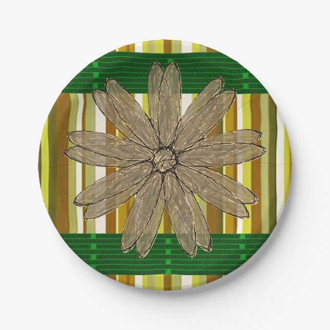 Plato De Papel Placas de papel Floral (Anverso)