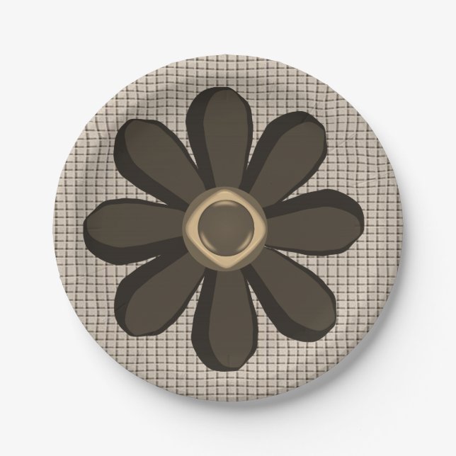 Plato De Papel Placas de papel Floral (Anverso)