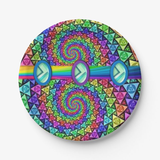 Plato De Papel Placas de papel Floral (Anverso)