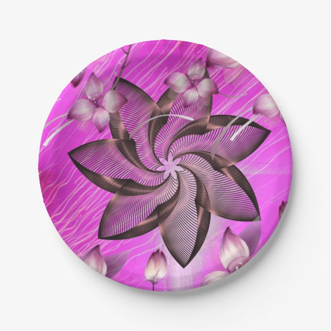 Plato De Papel Placas de papel Floral (Anverso)