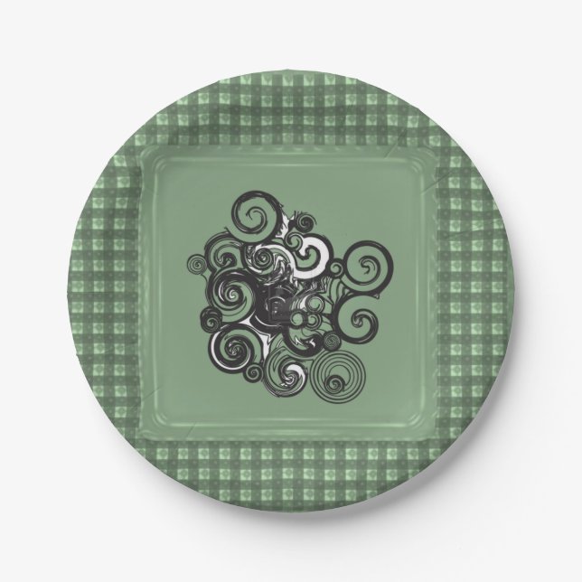 Plato De Papel Placas de papel Floral (Anverso)