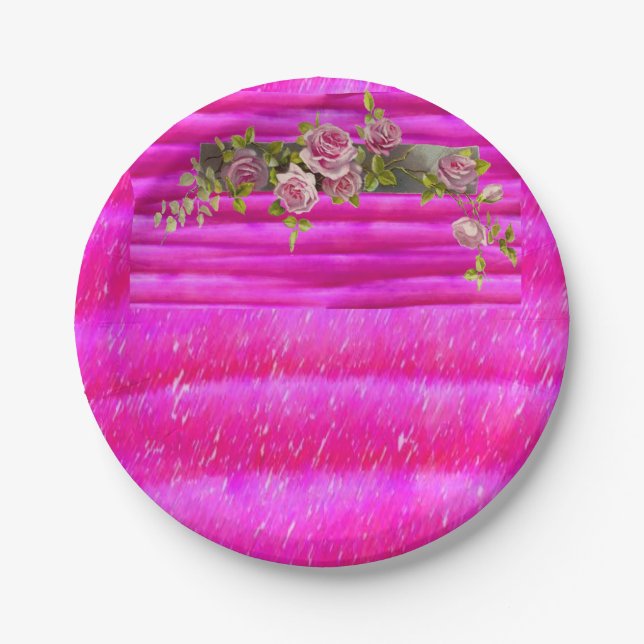 Plato De Papel Placas de papel Floral (Anverso)