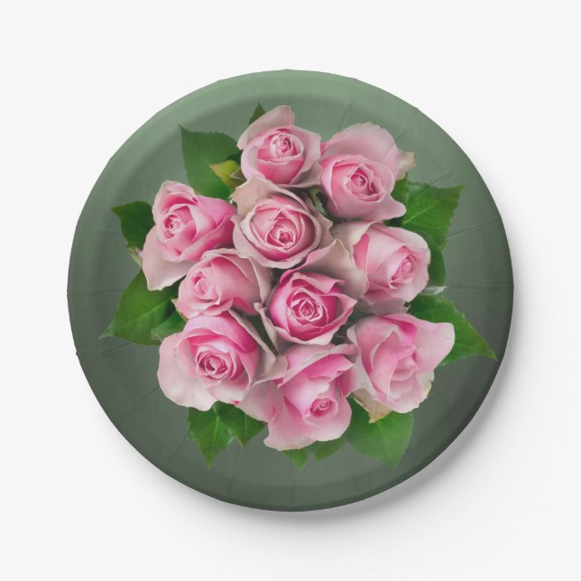 Plato De Papel Placas de papel Floral (Anverso)
