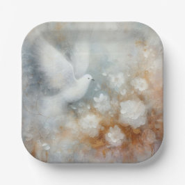 Plato De Papel Placas de papel floral de la cocina del boda