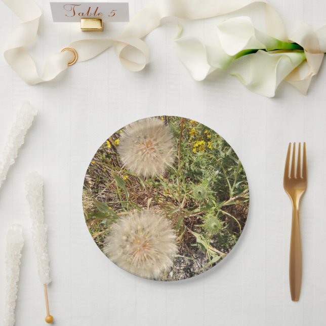Plato De Papel Placas de papel fotográfico de Dandelion (Boda)