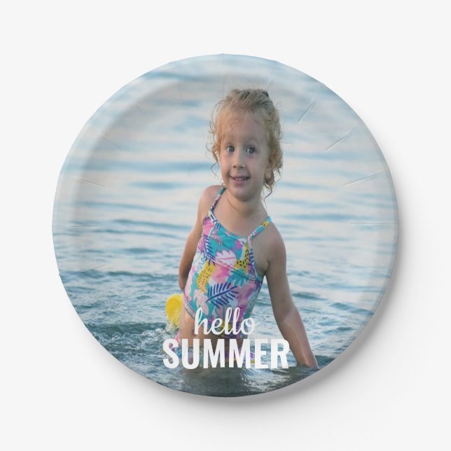 Plato De Papel Placas de papel fotográfico de verano (Anverso)