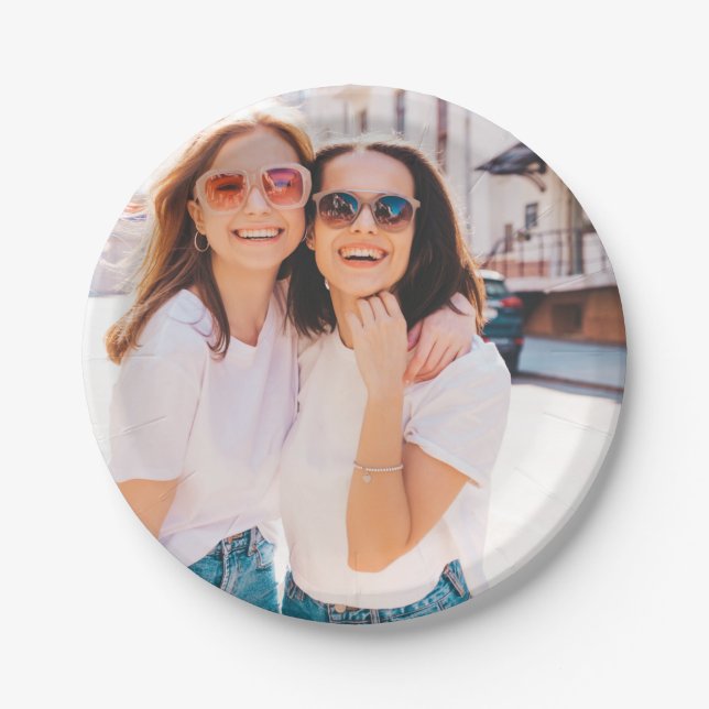 Plato De Papel Placas de papel fotográfico personalizadas (Anverso)