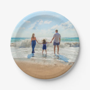 Plato De Papel Placas de papel fotográfico personalizado con dise