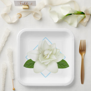 Plato De Papel Placas de papel-Gardenia