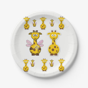 Plato De Papel Placas de papel Giraffe