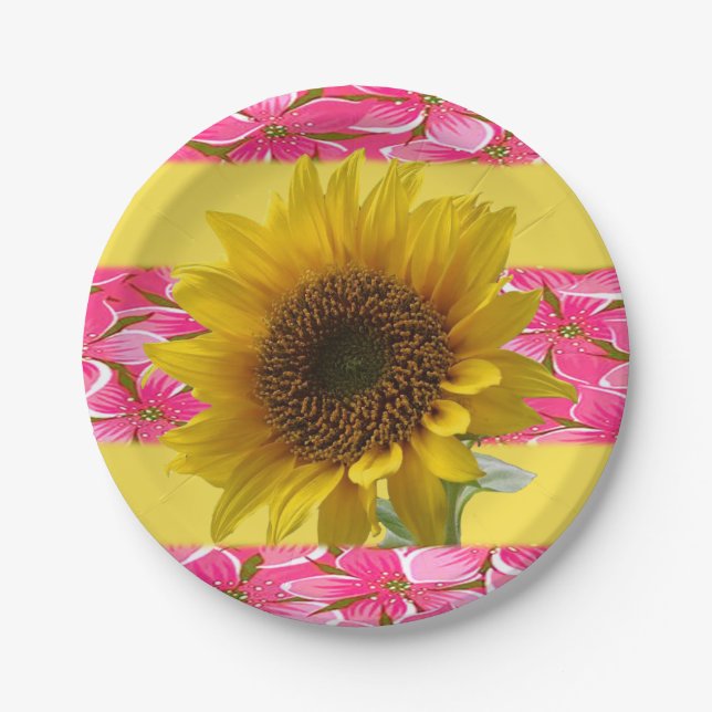 Plato De Papel Placas de papel girasol (Anverso)