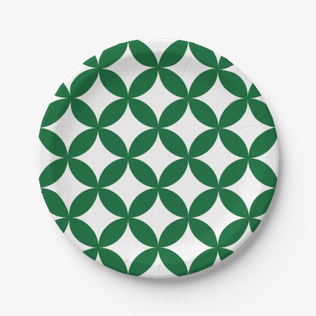 Plato De Papel Placas de papel Green Shippo 7" (Anverso)
