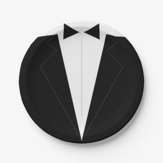 Plato De Papel Placas de papel Groomsmen (Anverso)