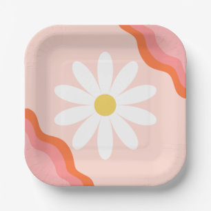 Plato De Papel Placas de papel gruesas   Placas Fiestas Groovy