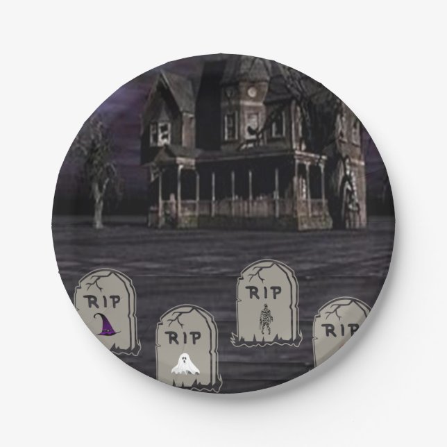 Plato De Papel Placas de papel Halloween (Anverso)
