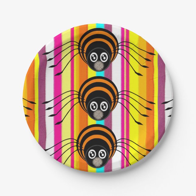 Plato De Papel Placas de papel Halloween, Spider (Anverso)