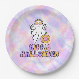 Plato De Papel Placas de papel hippie de tinta de halloween