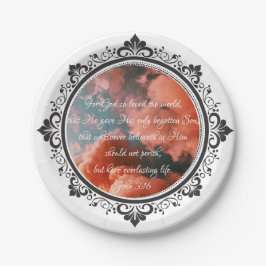 Plato De Papel Placas de papel John 3:16