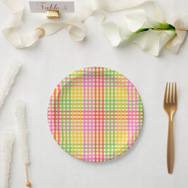 Plato De Papel Placas de papel JUICY STRIPE (Boda)