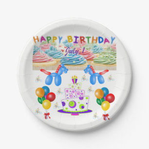 Plato De Papel Placas de papel Julio, 1 Cumpleaños