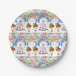 Plato De Papel Placas de papel Julio, 1 Cumpleaños