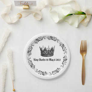 Plato De Papel Placas de papel King Charles 111 Coronación Mayo 2