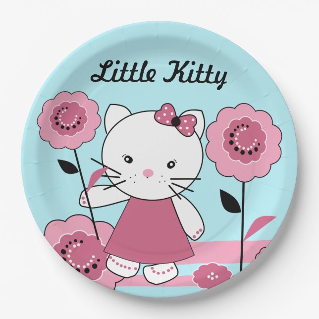 Plato De Papel Placas de papel Kitty (Anverso)