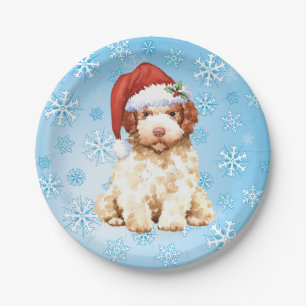 Plato De Papel Placas de papel Lagotto Romagnolo para navidades